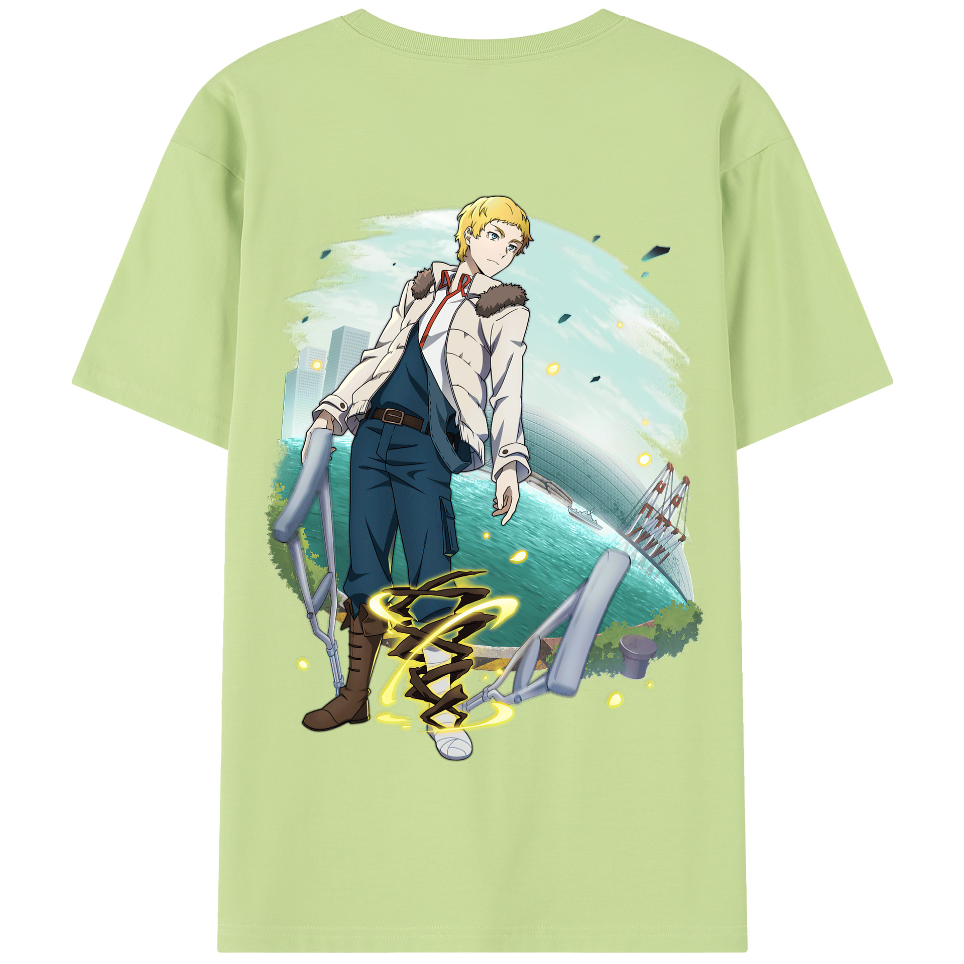 （画像用） 文豪ストレイドッグス Bungo Stray Dogs 綿100％半袖Tシャツ（背面プリント）